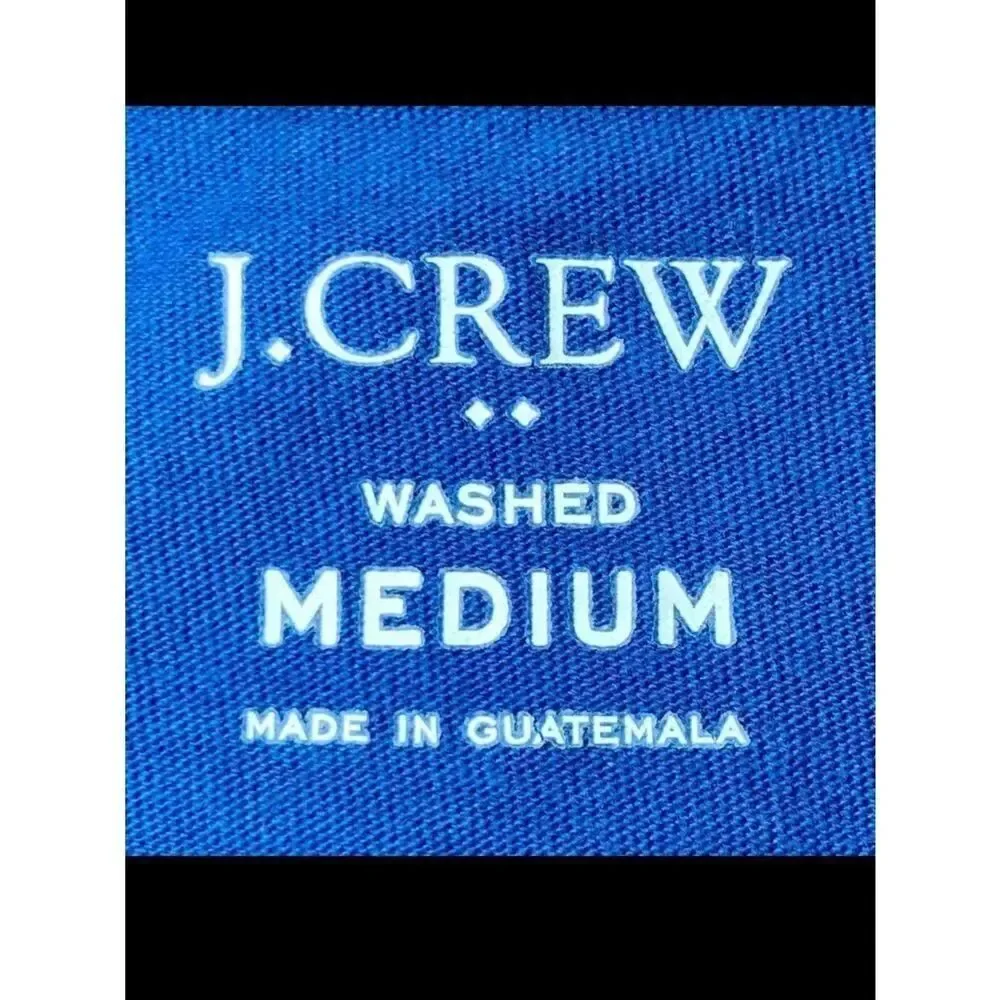 J Crew Crew Neck Washed Long Sleeve Tee in Blue Men’s M